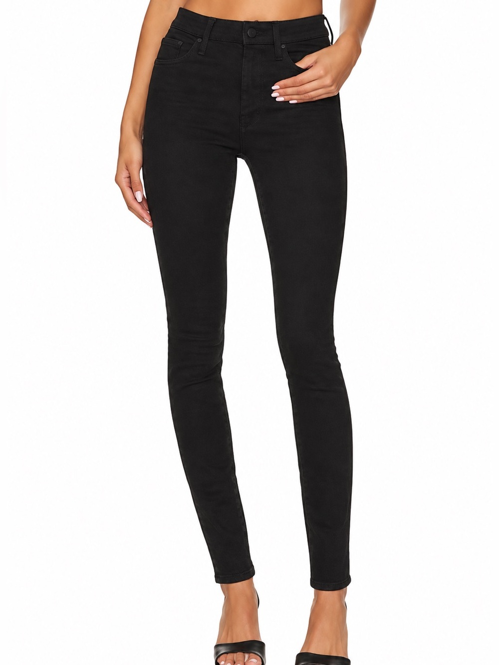MOTHER “SAMPLE” The High Waisted Looker Skimp Black Skinny Jeans Size 25